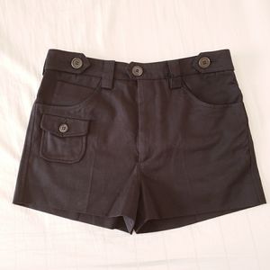 Miu miu womens black shorts with button details